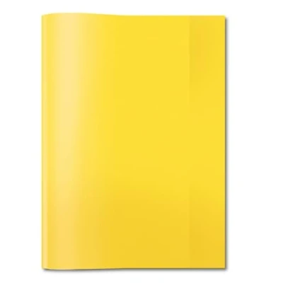 Image of HERMA Clear Exercise Book Cover A4, Made of wipeable and Sturdy Plastic, Slip on Jackets for School, Yellow,7491