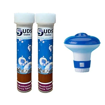 Image of SUDS ONLINE Floating Dispenser + 20 Ultimate Chlorine Tablets 20g Hot Tub Swimming Tablet