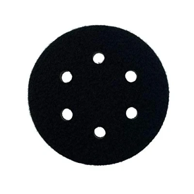 Image of 1 x SabreCut OSSCIP002 150mm 6 Hole Soft Density Interface Pad for Hook &amp; Loop Random Orbital Sander Backing Pads Compatible with Dual Action Sanders