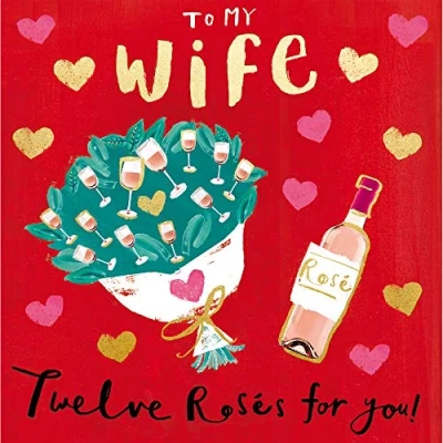 Image of Woodmansterne to My Wife Twelve Roses for You Valentine&#039;s Day Greeting Card Valentines Cards 083067