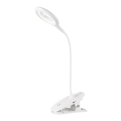Image of EXTRASTAR 40 LED Desk Lamp 3W, USB Clip On Light with Touch Sensor, Book Dimmable 3 Eye Protecting Modes Adjustable in White