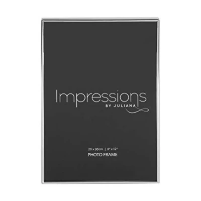 Image of Silverplated Oblong Thin Modern Stylish Photo Frame 8&quot;x12&quot;