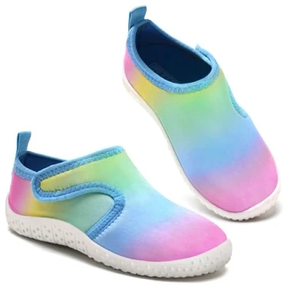 Image of Water Shoes Girls Kids Toddler Aqua Quick Dry Wetsuit for Beach Swimming Pool Garden(Rainbow 25EU)