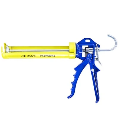 Image of S&amp;R Easy Press caulking Gun, Cartridge with Cleaning pin and 12:1 Thrust Ratio, Sealent for cartridges up to 310 ml.