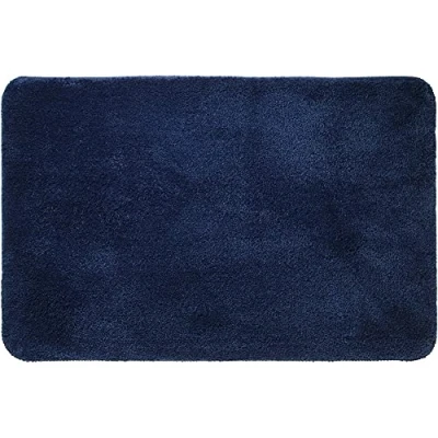 Image of Sealskin Angora Bath Mat, Polyester, Blue, 60 x 2 90 cm
