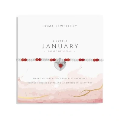 Image of Joma Jewellery January Garnet A Little Birthstone Beaded Stretch Bracelet