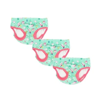Image of Peppa Pig Swimming Nappy Reusable 3 Pack Unisex Baby Swim Comfortable Pull Up Nappies, Washable 85% Polyester, 15% Spandex for Babies/Toddler (Teal, M (1 2 Years), 3, Count)