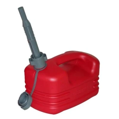 Image of PRESSOL Schmiergerte Plastic Fuel Canister, Flexible Spout, Capacity 5 L, Pack Of 5, Red