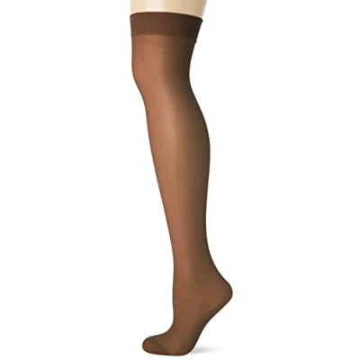 Image of Pretty Polly Women&#039;s Light Support 15 Den Tights, Black (Barely Black), X Large