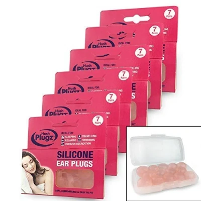 Image of 7 Pairs Of Skin Tone Adult Mouldable, Silicone Putty, Swimming &amp; Sleeping Ear Plugs (6 Packs (42 Pairs))
