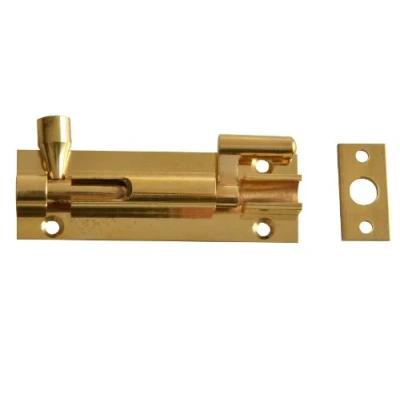 Image of Forge 75mm Door Bolt Necked with Brass Finish