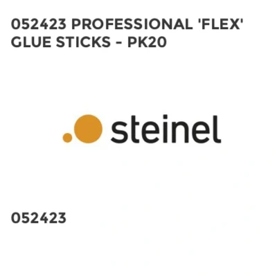 Image of Steinel Glue Sticks Flex Ø11 mm, 20x Hot Cartridges, Melt with long Working Time, Special Sticks, 600 g