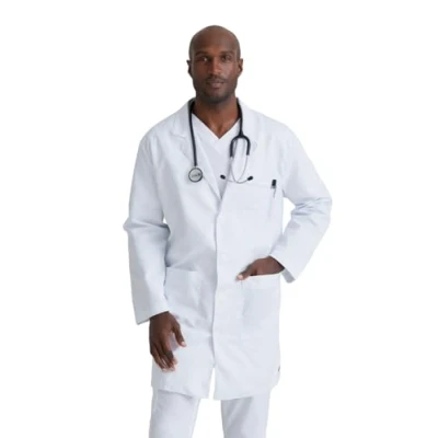 Image of Barco Men&#039;s 5 Pocket 37&quot; Labcoat White 44