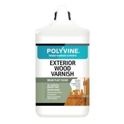 Image of Polyvine Exterior Wood Varnish Dead Flat 4 Litre