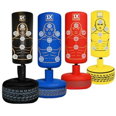 Image of Free Standing Boxing Punching Bag Stand for Kids Target Heavy Duty Punch Bags Kickboxing MMA Martial Arts Sports Pads Dummy Gym Equipment Home