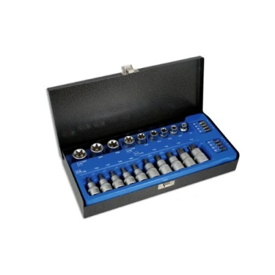 Image of Laser 2982 Star Socket &amp; Bit Set 3/8&quot;D, 1/2&quot;D 27pc
