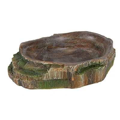 Image of Trixie Reptile Rainforest Decoration Water and Food Bowl, 10 x 2.5 7.5 cm, Pack of 2