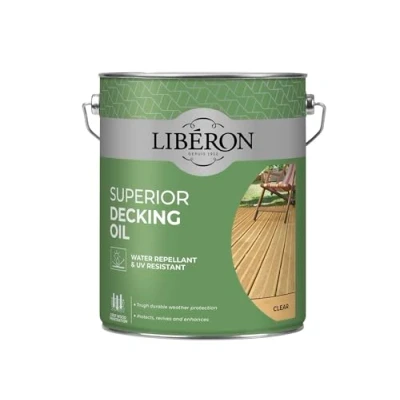 Image of Liberon Superior Decking Oil Water Repellent and UV Resistant (Clear 5 Litre)