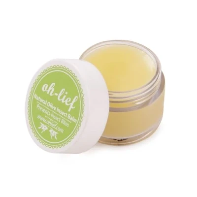 Image of Oh Lief Natural Olive Outdoor Balm Insect Repellent Certified &amp; Organic, Gentle, DEET Free Suitable for Sensitive Skin and Safe use While Pregnant or Breastfeeding (10ml)