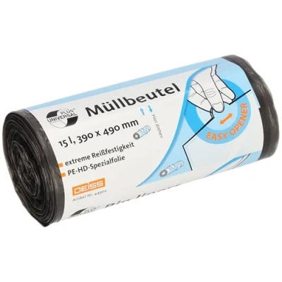 Image of Bin Liners DEISS UNIVERSAL PLUS 15 L Pack of 50