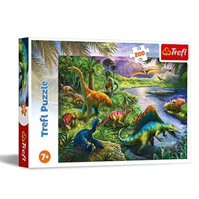 Image of Trefl 13281 Dinosaurs 200 Teile, für Kinder ab 7 Jahren Puzzle Pieces, Dinosaurier