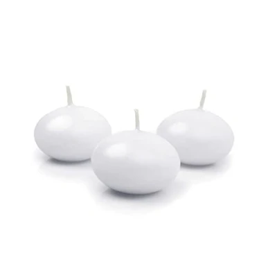 Image of PartyDeco 10 Pieces Unscented Floating Candle Candles, 5 cm, Jar, White, 0.83 lbs, Modern, Nautical, All Season, Occasion