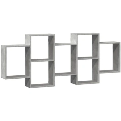 Image of vidaXL Wall Shelf Concrete Grey 159x18x65 cm Engineered Wood