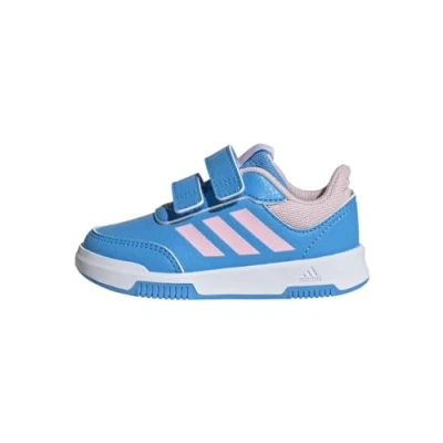 Image of adidas Boy&#039;s Unisex Kids Tensaur Hook and Loop Shoes Running, Blue/Clear Pink/Cloud White, 3 UK Child