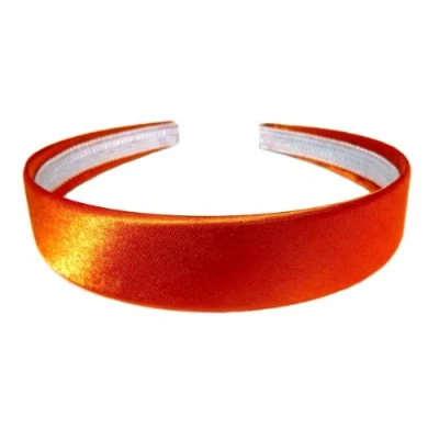 Image of Aliceband Brightly coloured plain 2.5cm wide satin headband alice band[Orange]