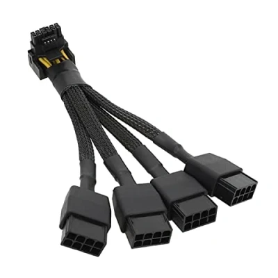 Image of YIGZYCN 4x8pin To 16Pin 12+4Pin Pcie 5.0 Video Graphics Card Power Supply Adapter Cable RTX4090 RTX4080 12VHPWR