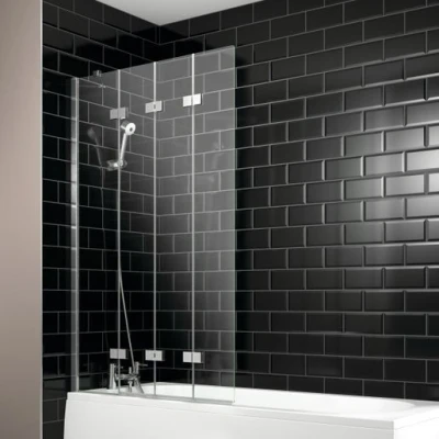 Image of Iflo Kalhatti Frameless 4 Panel Folding Bath Screen Right Hand