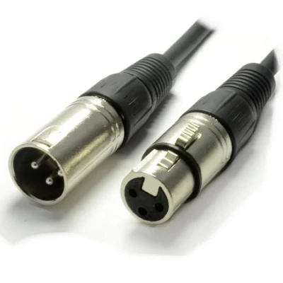 Image of kenable PULSE Balanced XLR Male Plug To Female Socket Black Lead 10m [10 metres]