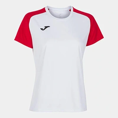 Image of Joma Academy Iv Women&#039;s T Shirt, Womens, 901335203, White Red, XS
