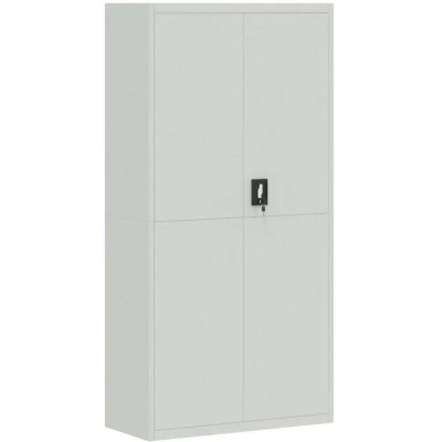 Image of vidaXL File Cabinet Light Grey 90x40x180 cm Steel