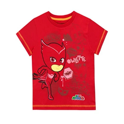 Image of PJ Masks Boys Owlette T Shirt Red Age 9 to 10 Years