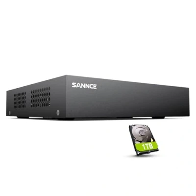 Image of SANNCE 8CH 1080P HD Standalone CCTV DVR Video Recorder for Indoor/Outdoor 1080P/960P/720P Security Camera, Email Alert, Motion Detect, Remote Viewing, Home Camera System, 1TB HDD