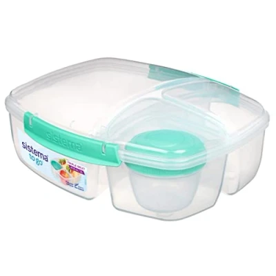 Image of Sistema 3 Split Lunch Box with Yoghurt Pot 2L 20920