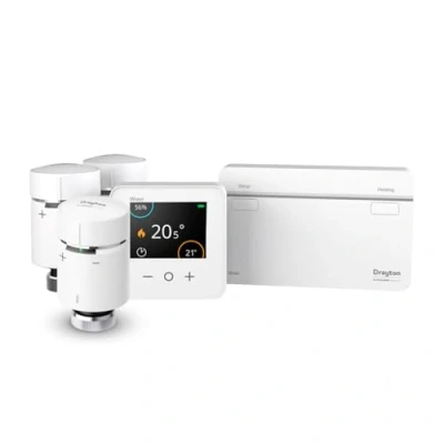 Image of Wiser By Drayton Smart Thermostat Heating Kit 1 with 3 x Radiator TRV for Combi Boiler Complete Control from Anywhere DIY Install