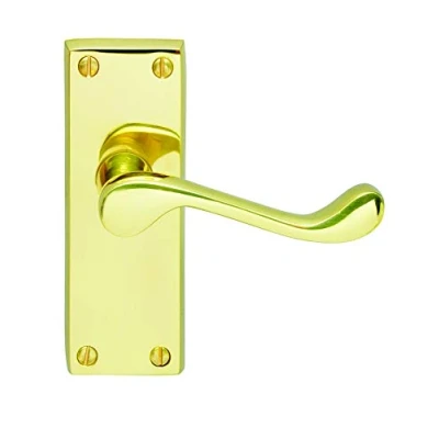 Image of VICTORIAN SCROLL LEVER ON BACKPLATE LATCH (CONTRACT RANGE)