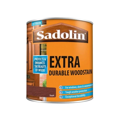 Image of Sadolin EXTRA WOODSTAIN (YELLOW TIN) 1lt Teak