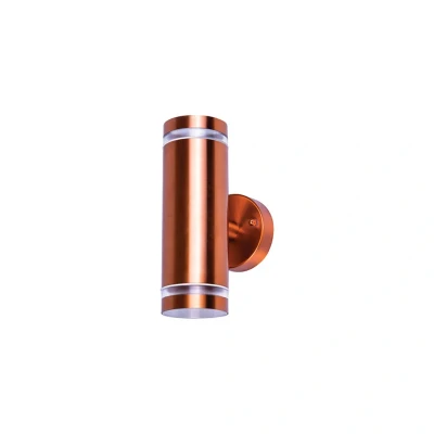 Image of Outdoor Stainless Steel GU10 Up/Down Wall Light Copper Integral LED