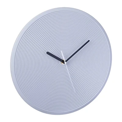 Image of Relaxdays Wall Clock, Modern, Battery Powered, Kitchen, Office, Analog, Without Numbers, Design, Diameter 30.5cm, Grey