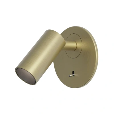 Image of Micro Recess Switched Matt Gold Reading Light Astro