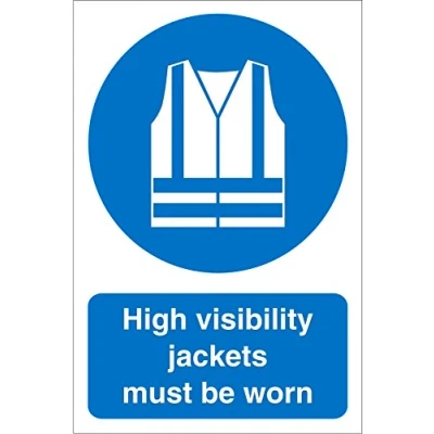 Image of Seco High Visibility Jackets Must Be Worn Sign, 200mm x 300mm 3mm Foam PVC