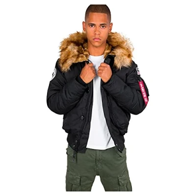Image of Alpha Industries Men&#039;s MA 1 D Tec SE Bomber Jacket, Black/Black, M