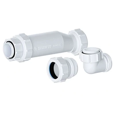 Image of nuie E323 Accessory Modern Bathroom Waste Trap for Furniture Basins, 54mm x 266mm, White