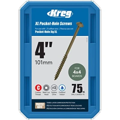 Image of Kreg SML C4X400 75 XL Pocket Screws, 4 Inch (75 Count)