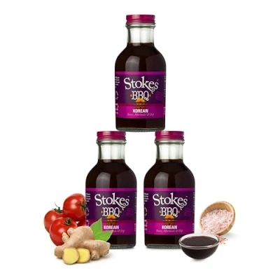 Image of Stokes Korean BBQ Sauce 3PK, Rich &amp; Smoky Style Sauce, Perfect for Grilling, Award Winning Authentic Flavor with a Delicious Sweet Savory Twist