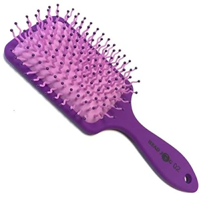 Image of Head Jog 02 Square Purple Paddle Brush Wave Pins