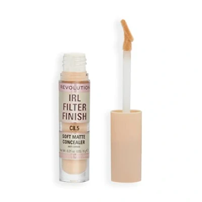Image of Makeup Revolution IRL Filter Finish Concealer, Medium to Full Coverage, Matte Finish, C8.5, Skin Tones, 6g